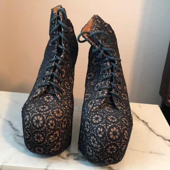 Jeffrey Campbell platform lace booties - Picture 2 of 4
